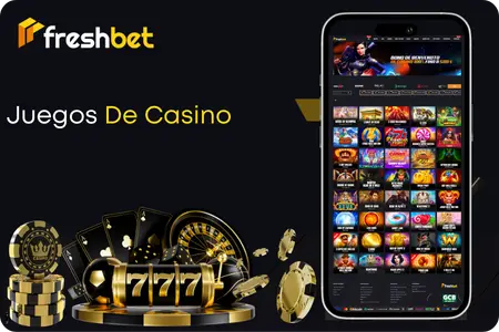 Juegos de casino mostrados en la app tras descargar Freshbet
